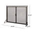  Pare-étincelles durable avec portes doubles en filet, conception autoportante pour la protection contre les étincelles, fabrication moderne en métal, poignées épurées, bronze
