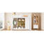 Lit mezzanine en bois avec garde-robe, tablettes et armoire-463413892-463413899