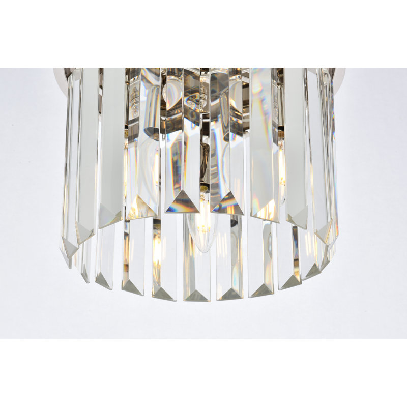 Yazmin Flush Mount, Clear, Polished Nickel