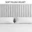Premium Plush Bed Frame – Elegant Padded Bed with 48” Statement Headboard, Solid Wooden Bed – Contemporary Designer Finish-297265902-297508566