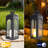 2-pack 20.86 Inch Black Metal Lanterns With Remote Control Led Candles – Decorative Hanging/tabletop Lanterns For Patio, Porch & Home Decor-1348047969-1348047979