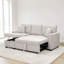 Canapé-lit modulaire en mélange de lin 76,5 pouces avec lit escamotable et rangement pour chaise longue-993588424