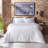Orleans White Microfiber 3 Piece Duvet Cover Set-795923667