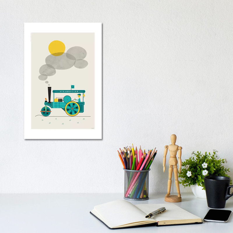 Steamroller by TomasDesign - Wrapped Canvas Print, 30.48cm H x 20.32cm W x 1.91cm D