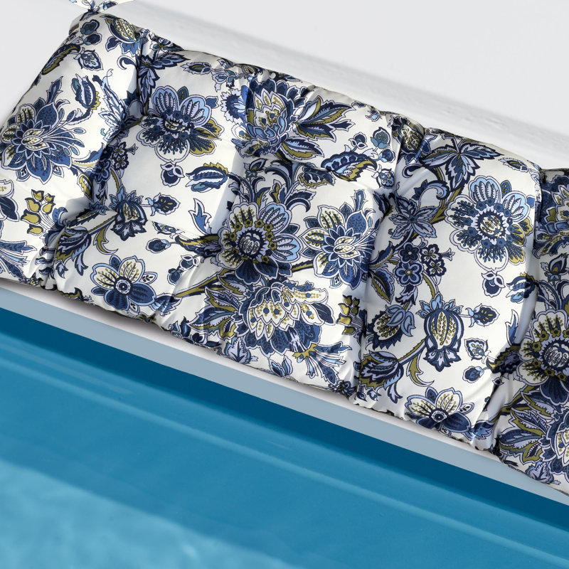 Outdoor Bench Cushions, Blue, Paisley