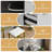 Lighted Vanity Desk for Bedroom with Glass Top Charging Station Hair Dryer Rack and Mirror-687580689