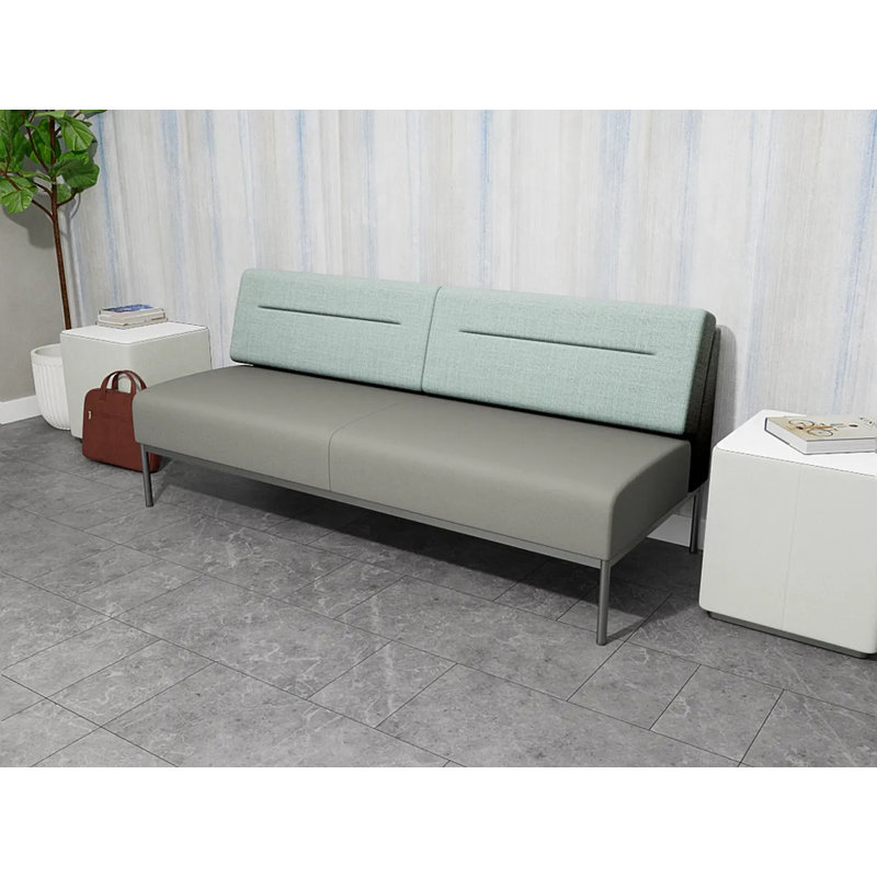 Canapé Darsey, Sans alimentation, Argent argent, Chambray écume de mer; Patriot Plus colombe