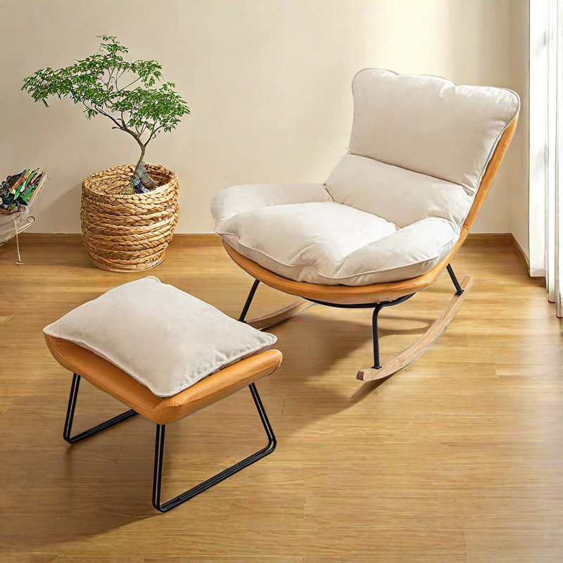 Chaise berçante de luxe pour adulte, Orange