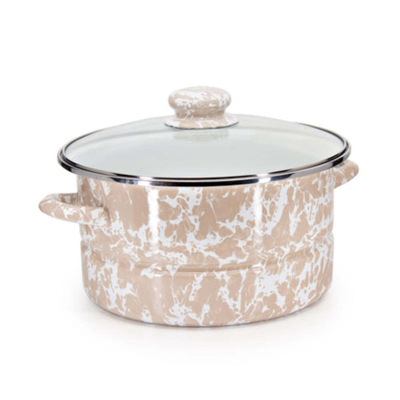 Taupe Swirl 6 qt Stock Pot