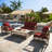 Outdoor 4" Thick Replacement Cushion Set – 4 Seat Cushions, 4 Back Cushions-1260115257