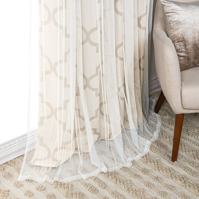 Rideau obscurcissant en polyester Toniana, Beige, L 52 po x L 63 po