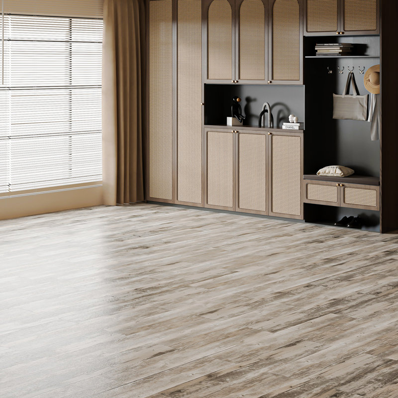 6'' W X 36'' L Peel and Stick Luxury Vinyl Floor Plank,Rigid Core Vinyl Flooring Wood Look (Set of 36), Aged Wood