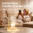 Flameless Crystal Candle Warmer Lamp with Timer and Dimmer, Adjustable Height for Home Decor, Pearl White-117085529
