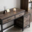 Bureau, table d'écriture, bureau d'ordinateur avec armoire à tiroirs-129235108