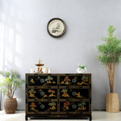 Armoire décorative en bois massif Retro