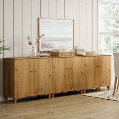 Lysiane 6-Door Manufactured and Solid Wood Sideboard