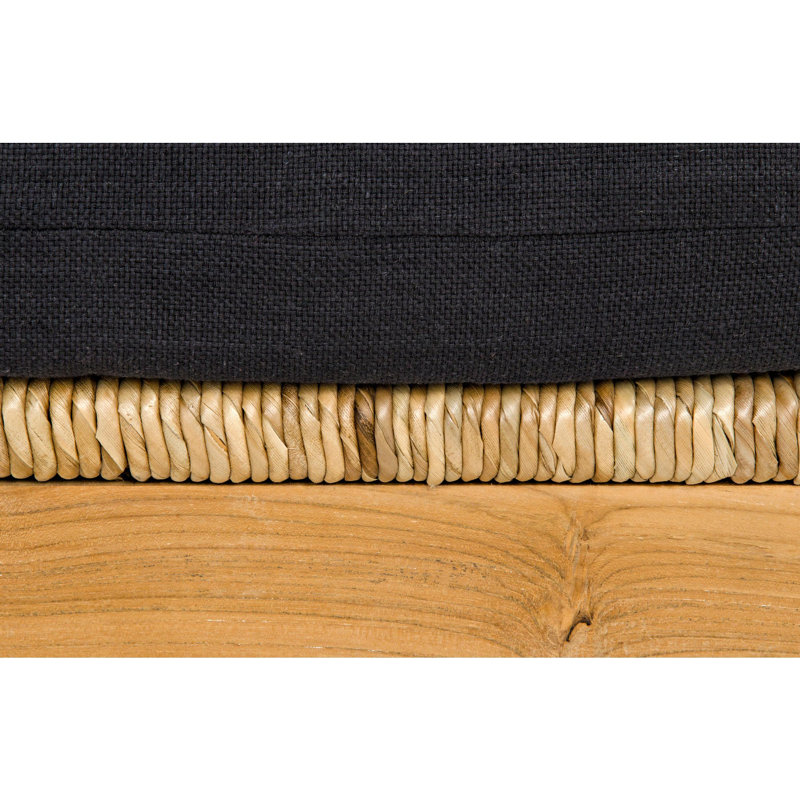Regine Handcrafted Black Teak Wood Accent Chair