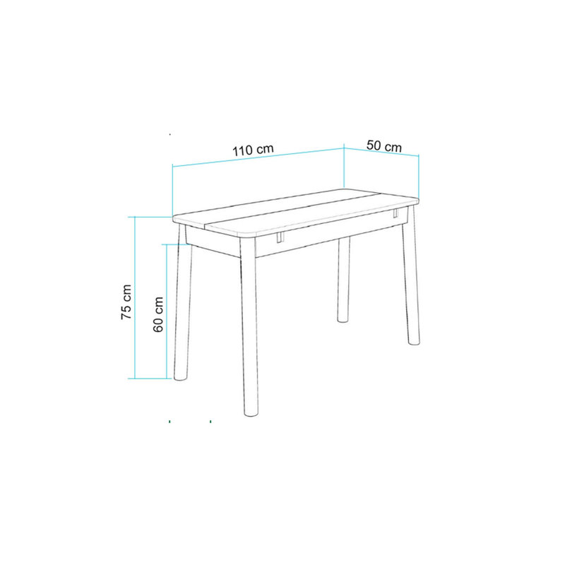 Table de salle à manger extensible D urgu