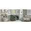 Ensemble de meuble-lavabo simple 36 po avec lavabo en céramique 36 po, armoire de salle de bain moderne autoportante avec 4 tiroirs et 2 armoires, meuble de rangement pour salle de bain, ensemble de meuble-lavabo avec cadre en bois massif, vert
