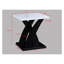 Moderne 3 cocktail avec table basse rectangulaire - plateau en faux marbre blanc et 2 tables de bout noires pour le salon