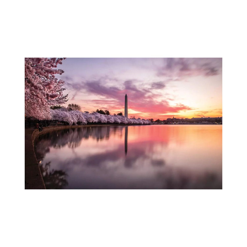 Cherry Blossoms Washington Monument by Eric Fisher - Print on Canvas, Wrapped Canvas, 66.04 cm H x 45.72 cm W x 1.91 cm D