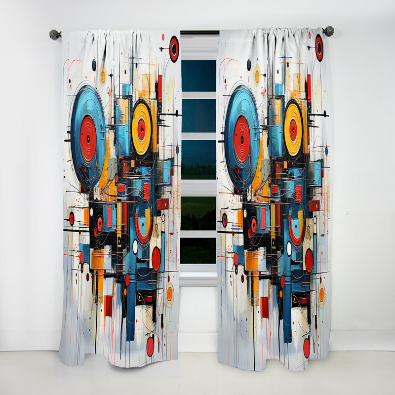 Massie - Rideau obscurcissant à formes modernes - 1 panneau, L 52 po x L 90 po