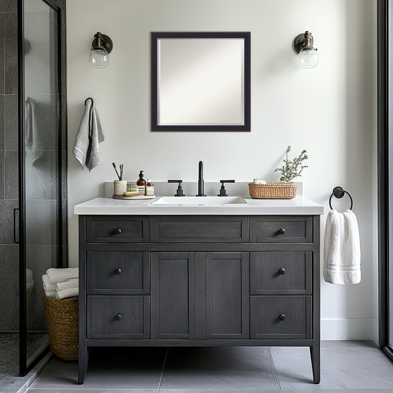Miroir mural de salle de bain Havana, 22,5 po x 22,5 po