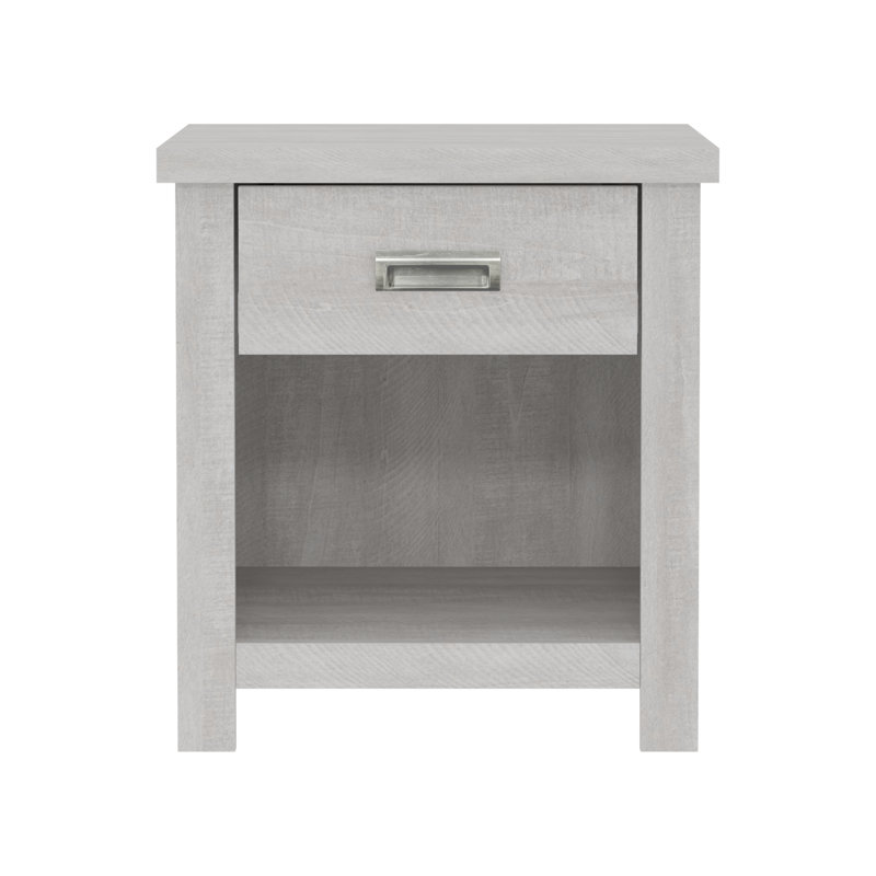 Khiri 20.8" 1 Drawer Nightstand, Dusty Gray Oak