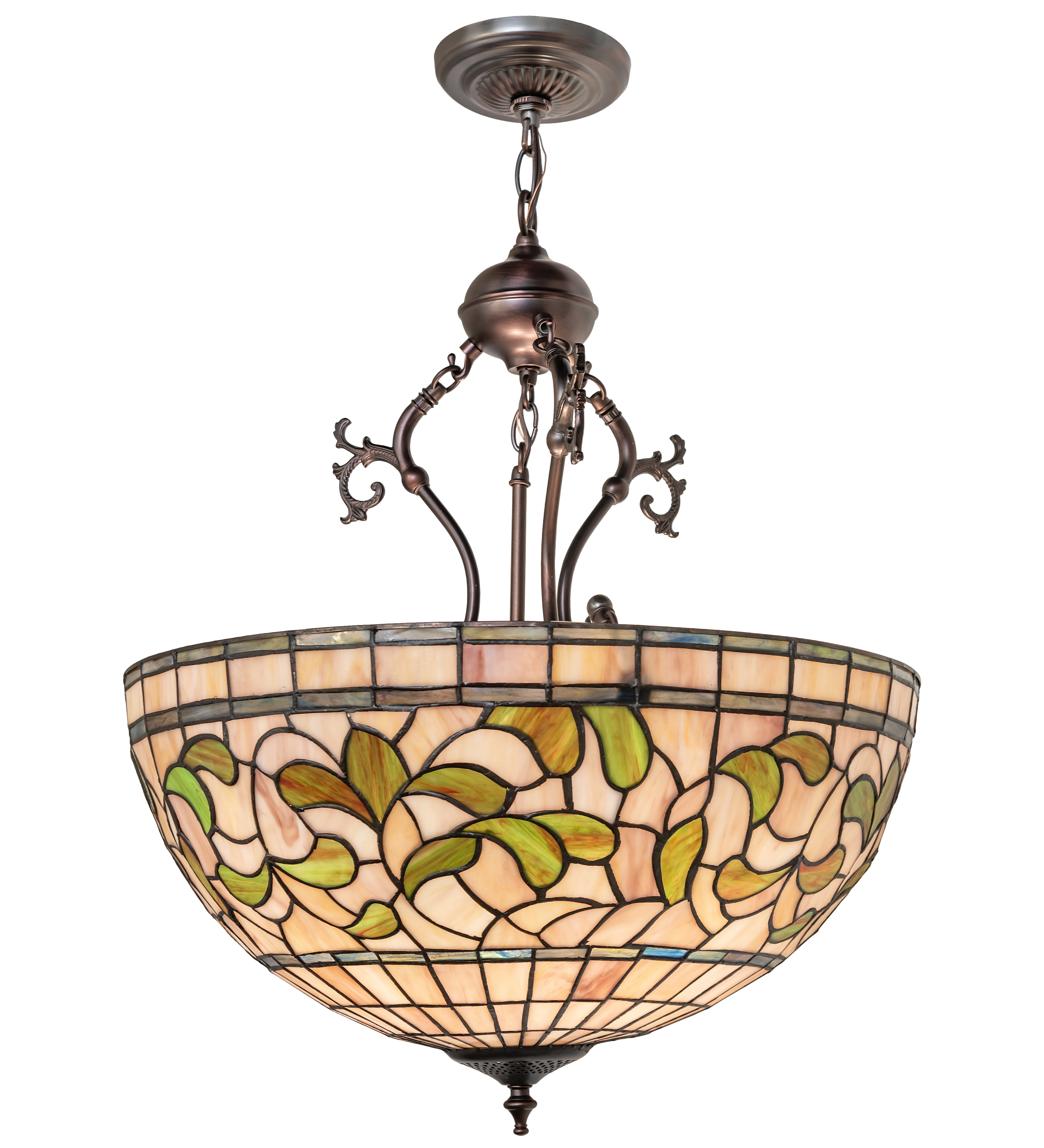 Bloomsbury Market Amijan 3 - Light Mahogany Bronze Bowl Pendant  Wayfair