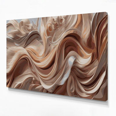 Lyrical Abstraction 78 Brown Canvas Wall Art