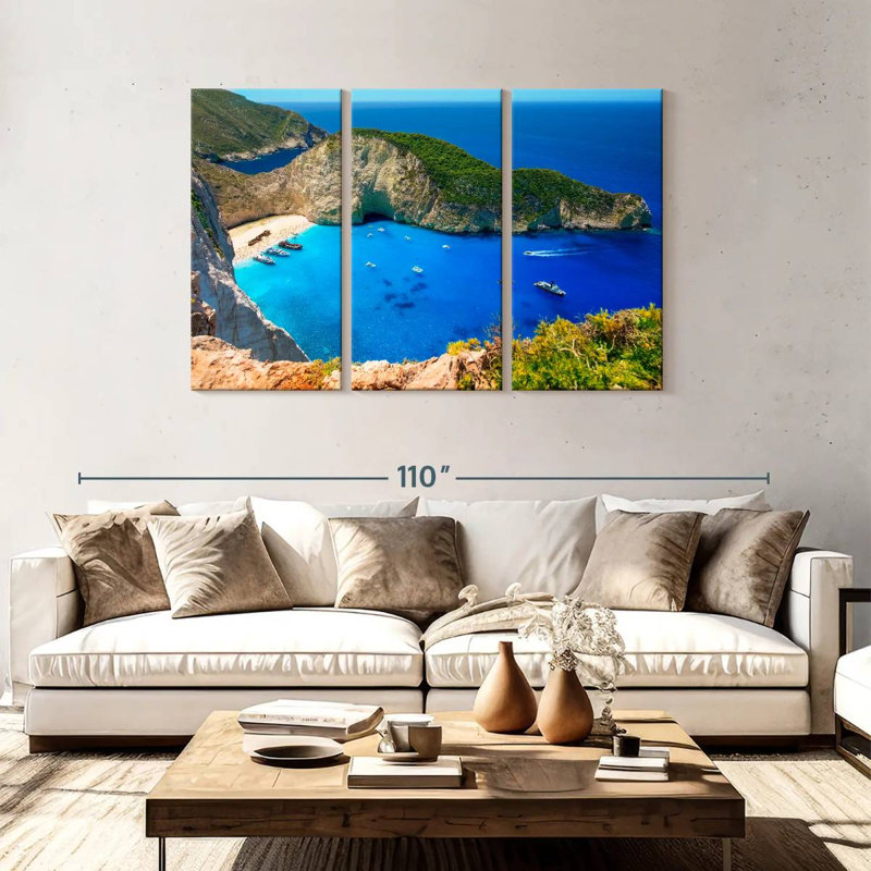 Gillard Navagio Beach Paradise, H 48 po x l 74 po