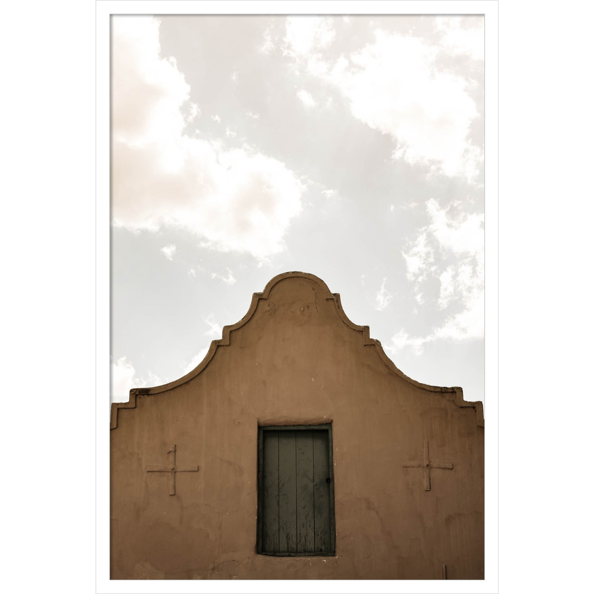 Settlers Shelter by Shot by Clint Wood Framed Wall Art Print, White, 33" H x 23" W