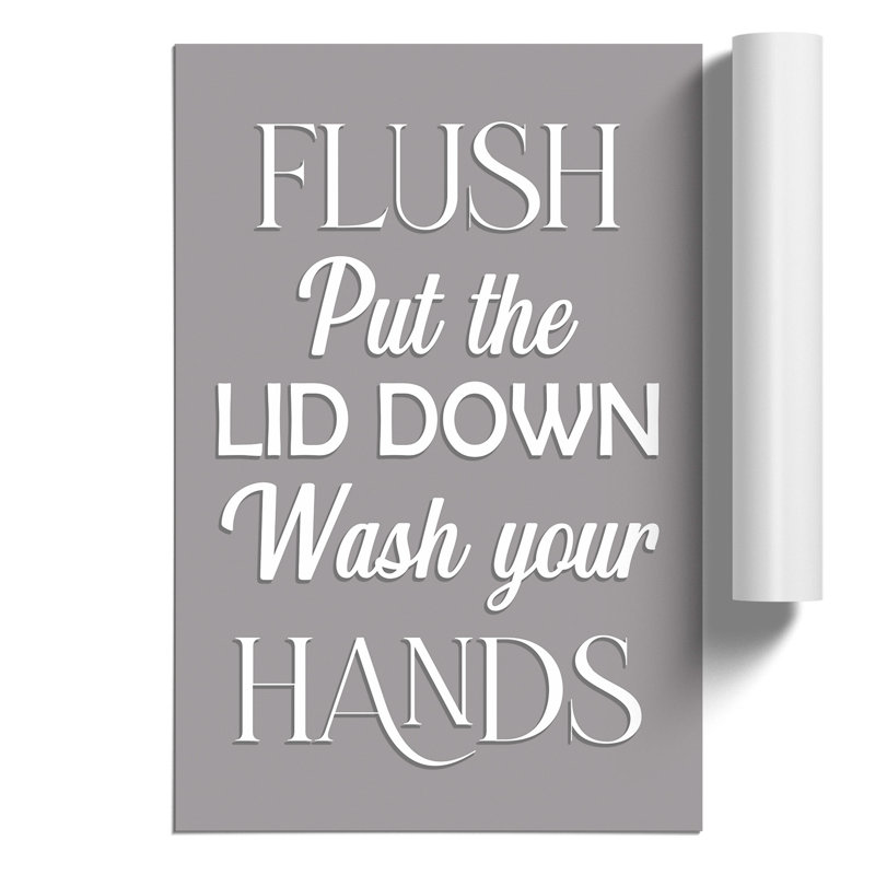Put the Lid Down - Frameless Print, 30cm H x 21cm W x 0.1cm D