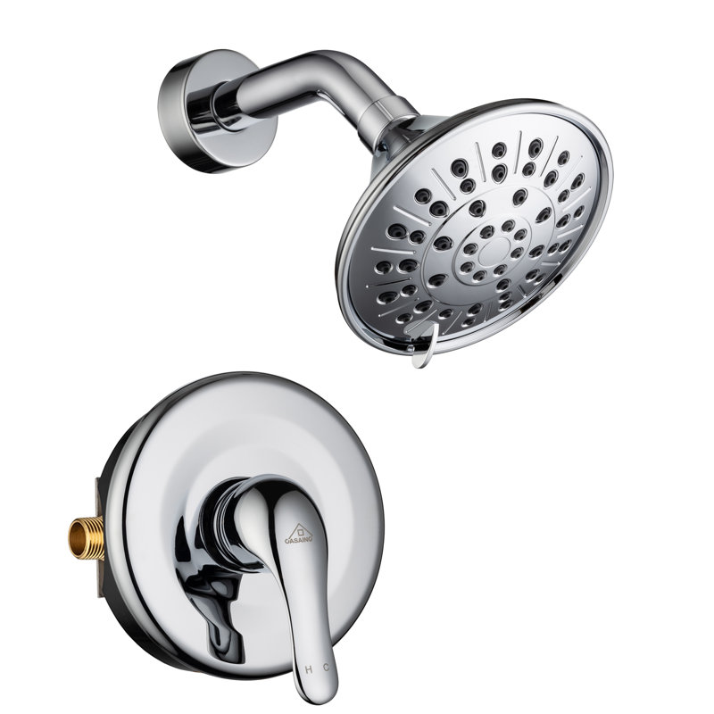 Robinet de douche avec valve brute, Chrome