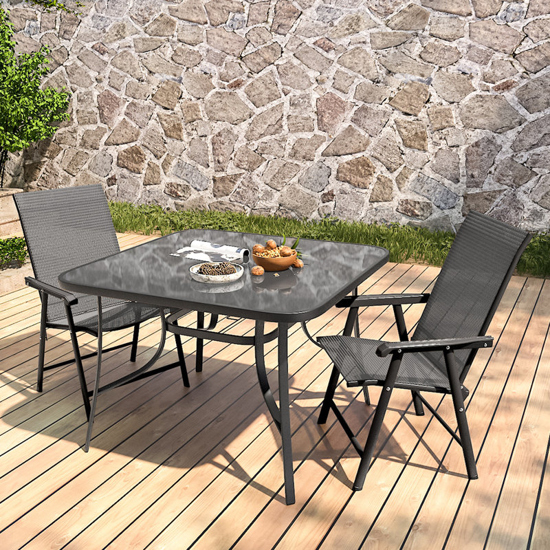 Hojanovice 2 - Person Patio Dining Set with Square Table