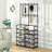 5 - Tier Entryway Coat and Shoe Rack Bench with 8 Hooks-1497915442