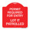Enseigne Signmission Designer Series - Permis requis pour l'entrée, enseigne de parc avec patrouille | Panneau architectural rouge et blanc en aluminium de gros calibre 18 po x 24 po | Protégez votre entreprise | Fabriqué aux États-Unis