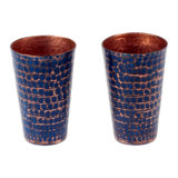Novica Handmade Cheers In Blue Recycled Copper Tequila Cups (Pair)