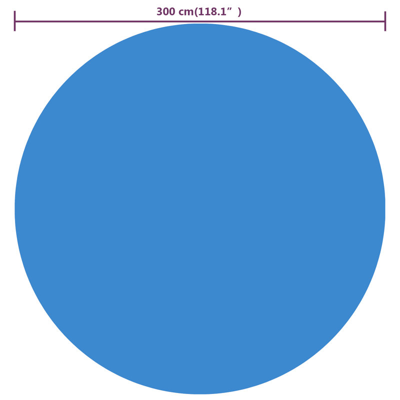 Dakota Fields Plastic Square Pool Cover Hot Tub in Blue, 300cm diameter