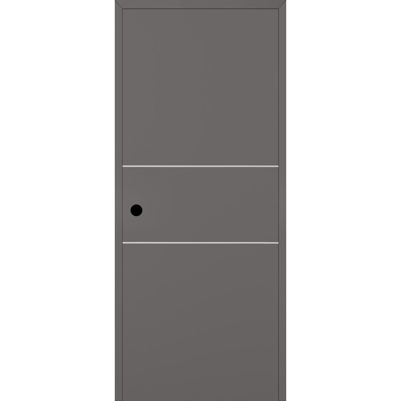Intérieur en bois manufacturé Optima 2H facile à bricoler comme une porte pré-suspendue, Gauche, 35,875 po x 83,23 po