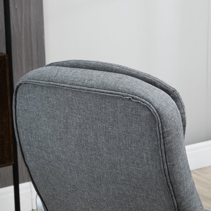 Chaise de bureau à haut dossier gris - hauteur réglable, rembourrage épais, ordinateur confortable avec support lombaire, confort ergonomique