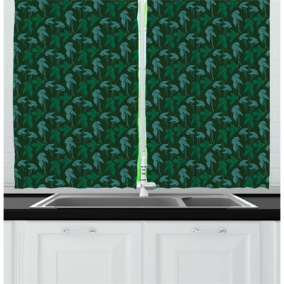 Green/Blue Kitchen Curtain