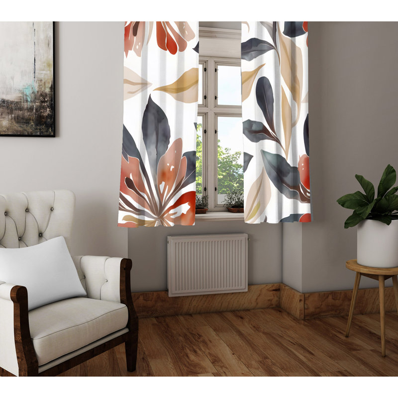 Balkin Semi Sheer Curtain Pair, 40" W x 52" L