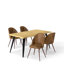 Ensemble de salle à manger moderne 5 pièces avec table à bords ondulés 63 po Shivani-105491104-105491101