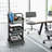35.07 in. H x 16.93 in. W 3 -Cabinet Utility Cart
