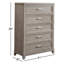 Commode 5 tiroirs avec tiroirs doublés Belmar
