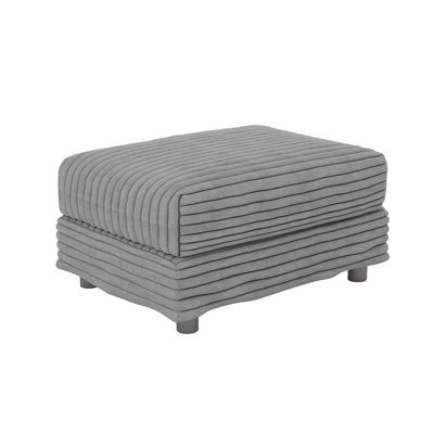 Repose-pieds moelleux en velours côtelé à combiner avec un canapé 2 places (seulement avec repose-pieds)