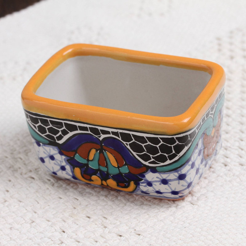 Hand Painted Ceramic Sugar Packet Caddy