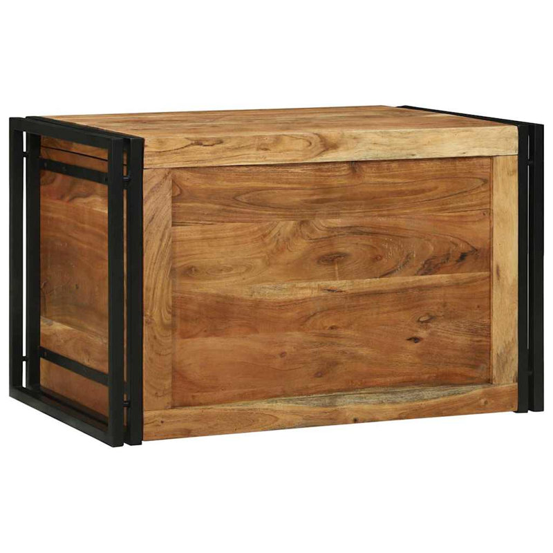 Storage Box with Storage Brown and Black Home Living Room Organizer, Acacia  Brown/Black