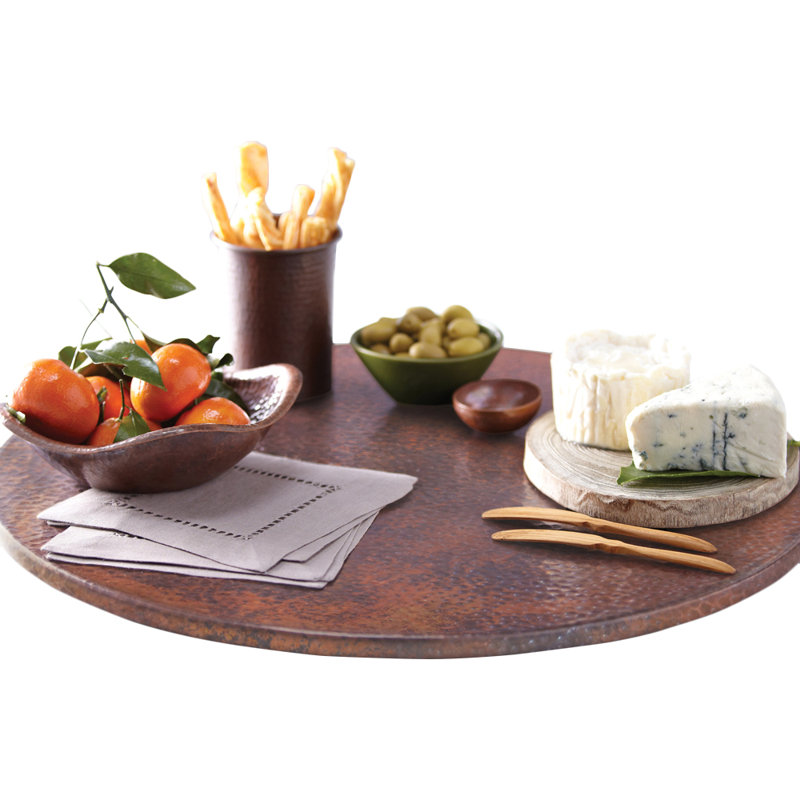 Lazy Susan, Tempered Copper, 1.5" H x 30" W x 30'' D